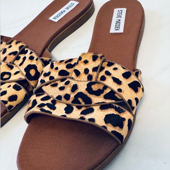 VIVIEN LEOPARD – Steve Madden Leopard Print Sandals Slides - Picture 5 of 6
